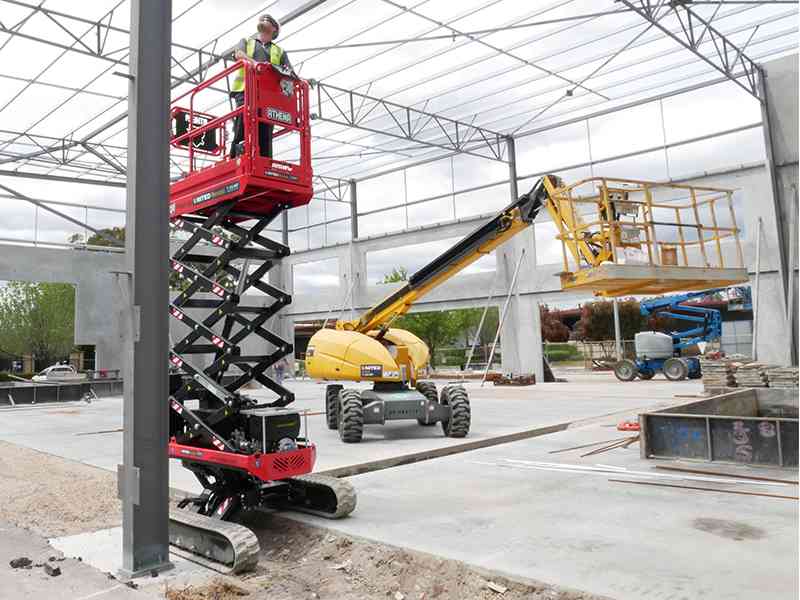 Athena scissor lift levelling on uneven slab